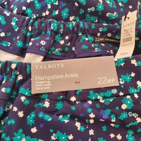 Talbots 22WP Plus Size Mid-rise Straight Leg Jeans Hampshire Ankle Crop Pants - Picture 6 of 7